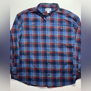 Men’s Duluth Trading Plaid Flannel Long Sleeve Button Shirt, 2XL, Relaxed Fit